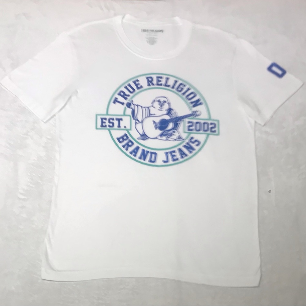 True Religion White Logo Graphic Tee